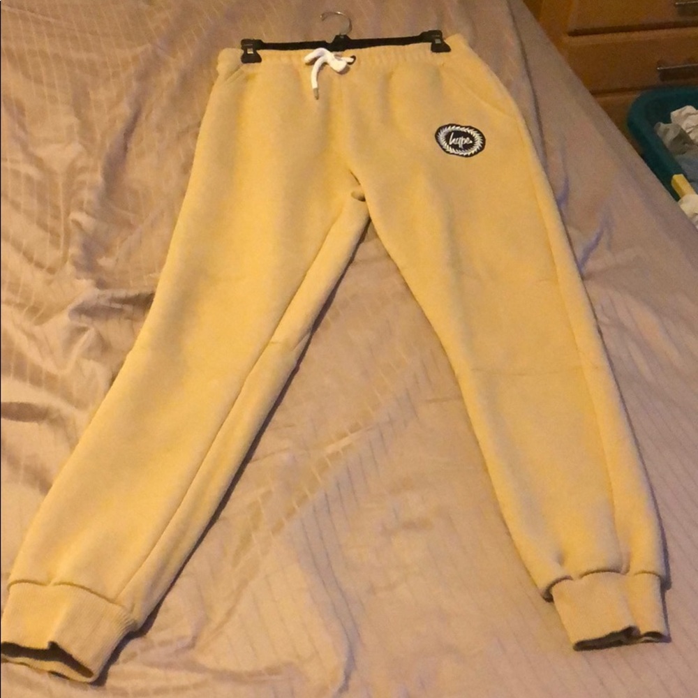 Mens, tan, jogging pants
